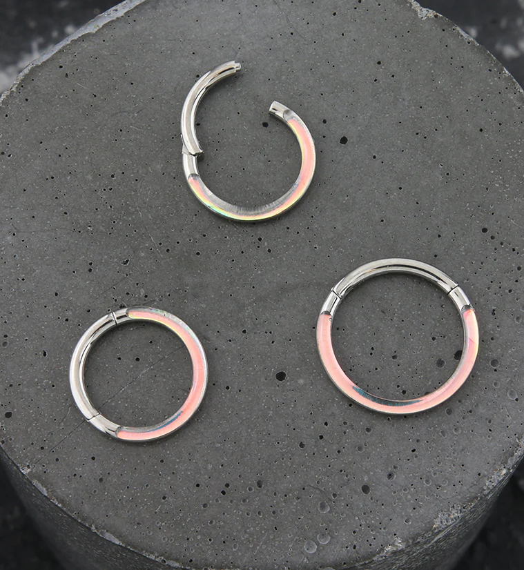 Achromic Titanium Hinged Segment Ring - Image 2