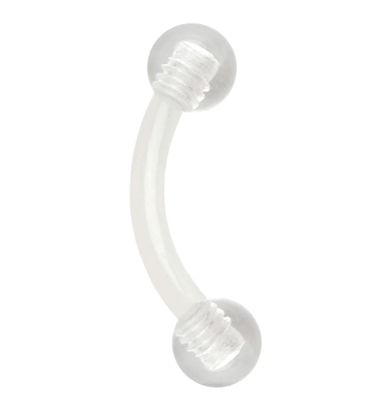 Clear Acrylic Curved Barbell