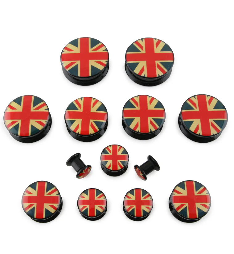 Acrylic UK Flag Plugs - Image 2