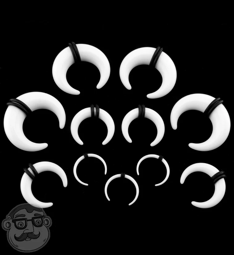 Acrylic White Pincher Plugs