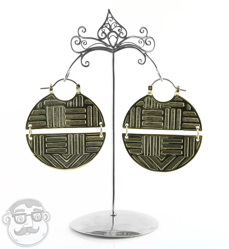 Acute Brass Earrings - Weights - Image 5