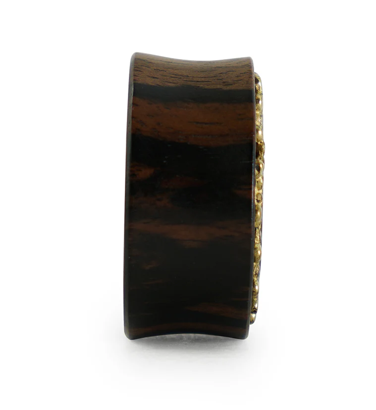 Adorn Brass Inlay Areng Wood Plugs - Image 5
