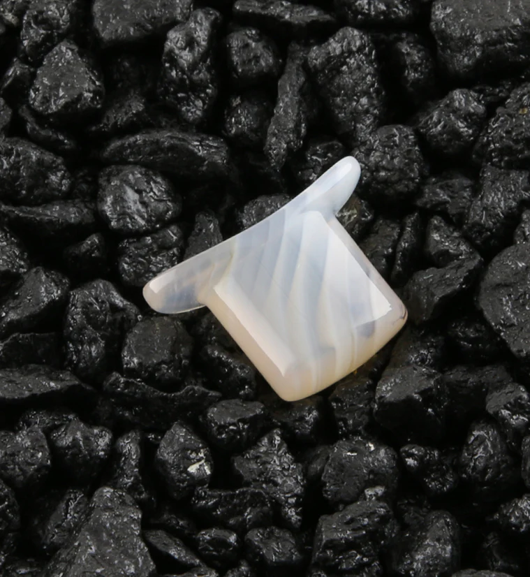 Agate Stone Oval Labret Plug