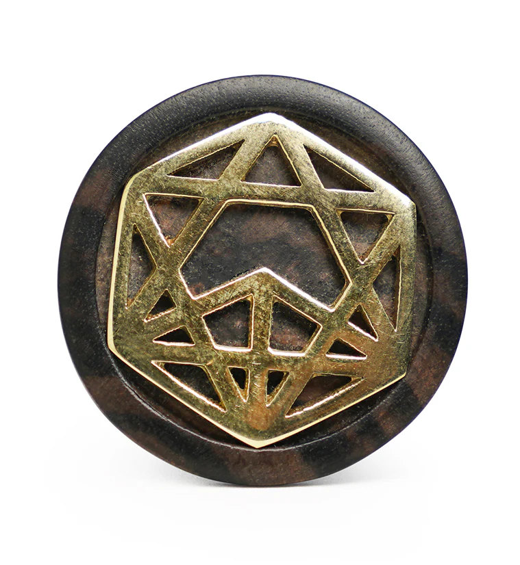 Alchemy Brass Areng Wood Mayan Flare Plugs - Image 4