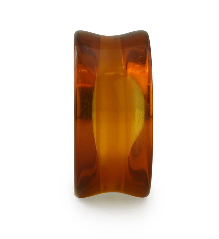Amber Glass Tunnel Plugs - Image 5