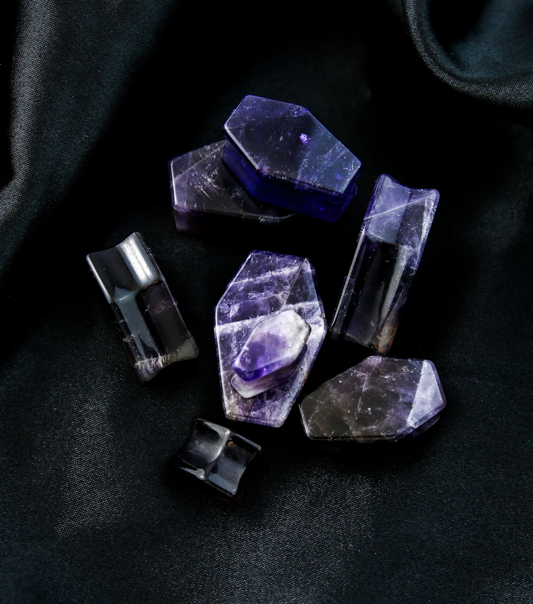 Amethyst Stone Coffin Plugs - Image 2