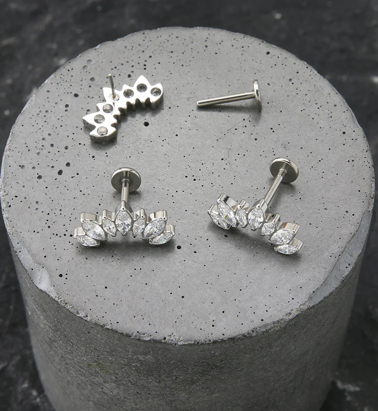 Anadem CZ Threadless Titanium Labret - Image 2