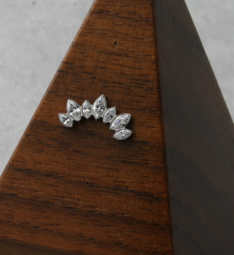 Anadem CZ Threadless Titanium Top - Image 2