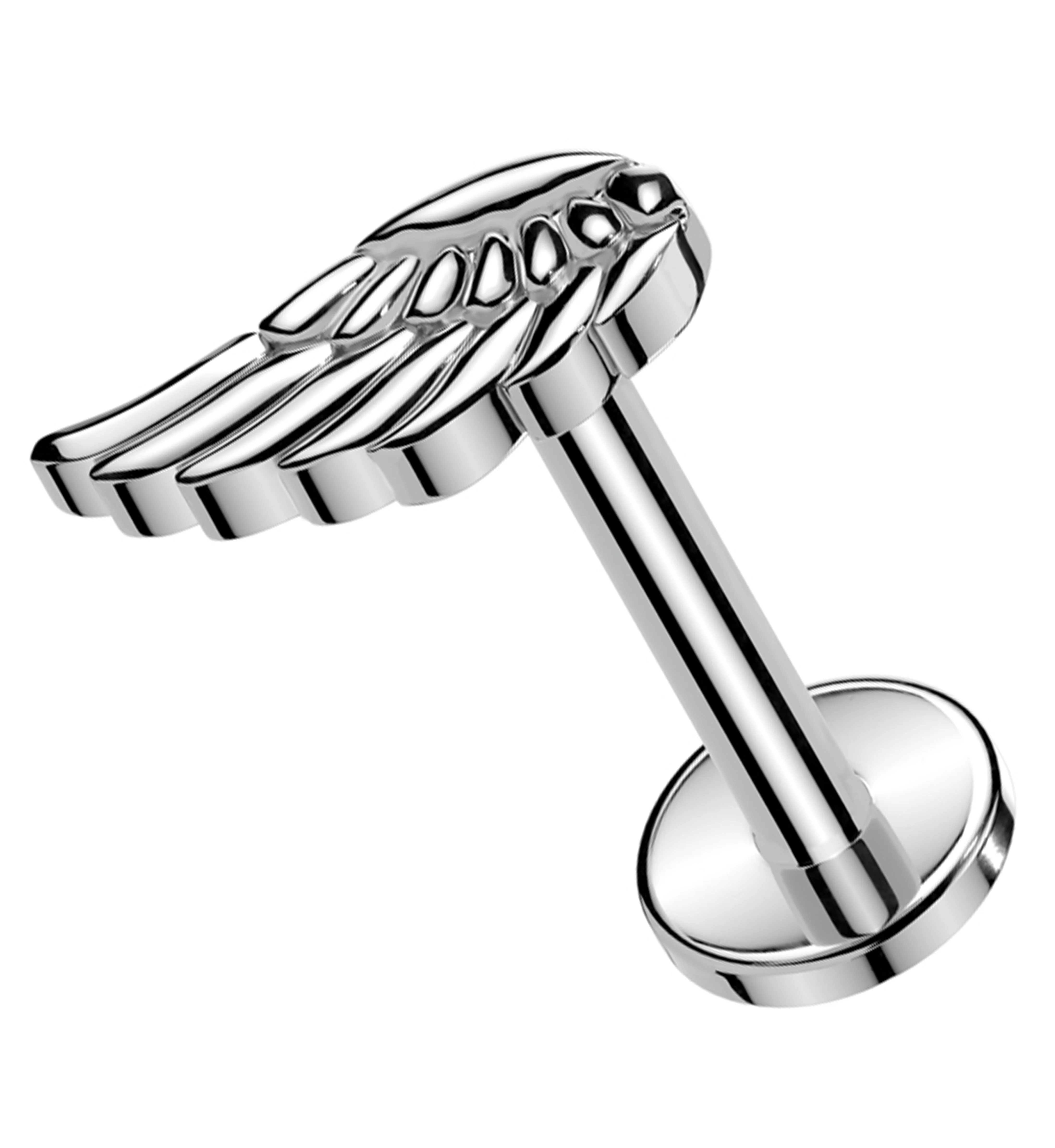 Angel Wing Internally Threaded Titanium Labret