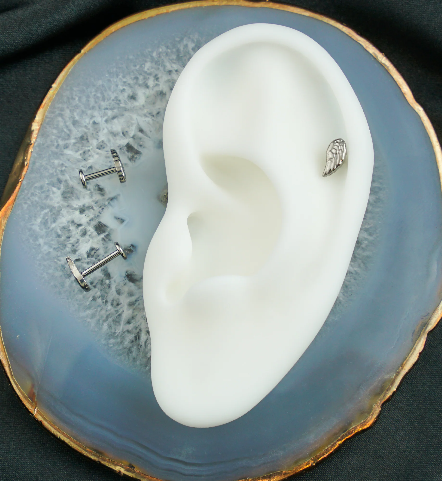 Angel Wing Internally Threaded Titanium Labret - Image 2