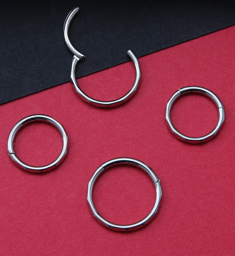 Angled Titanium Hinged Segment Ring - Image 2