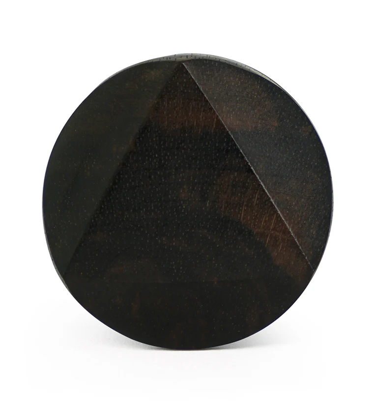 Areng Wood Embossed Triangle Plugs - Image 3