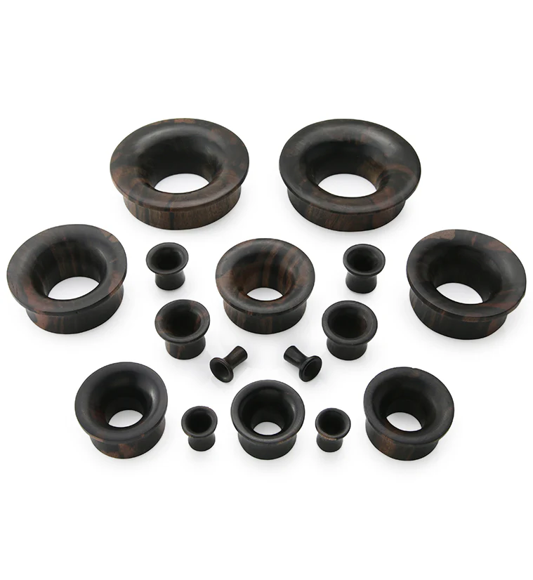 Areng Wood Mayan Flare Tunnel Plugs - Image 2