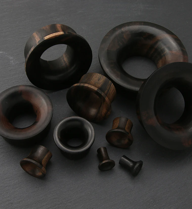Areng Wood Mayan Flare Tunnel Plugs - Image 3
