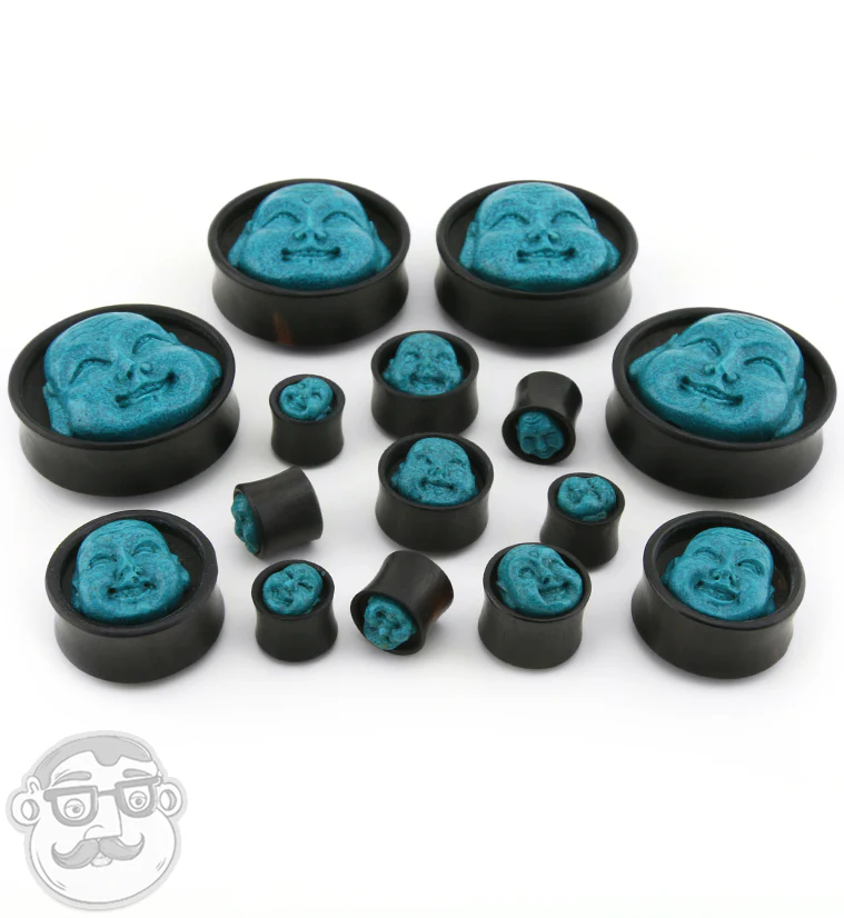 Areng Wood Plugs With Buddha Stone Inlay - Image 2