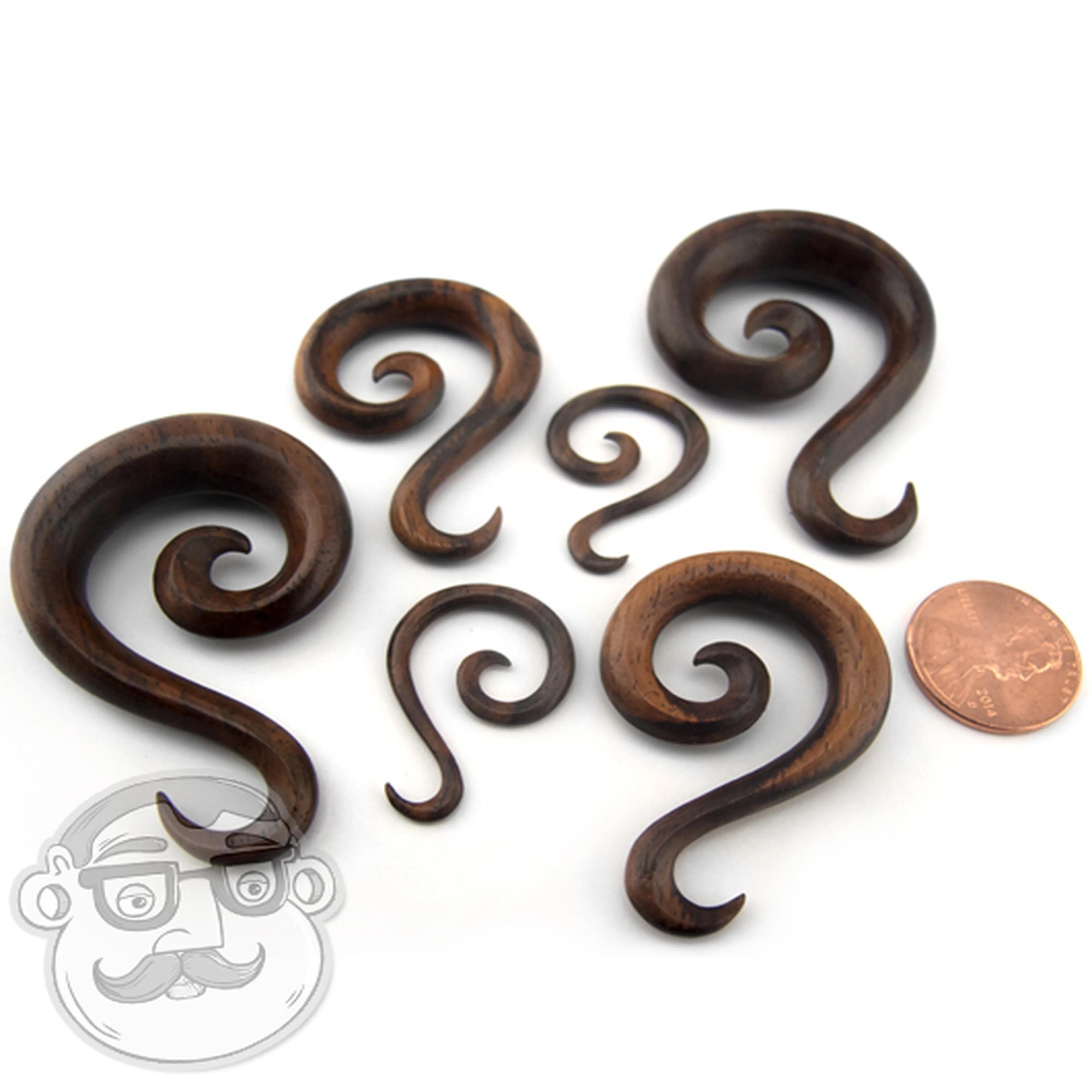 Areng Wood Tail Spirals - Image 5