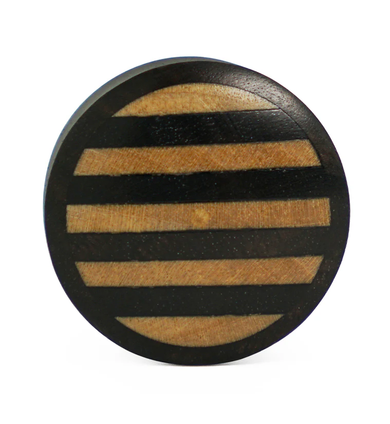 Areng Wooden Plugs With Striped Inlay - Image 4