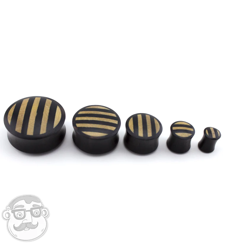 Areng Wooden Plugs With Striped Inlay - Image 5