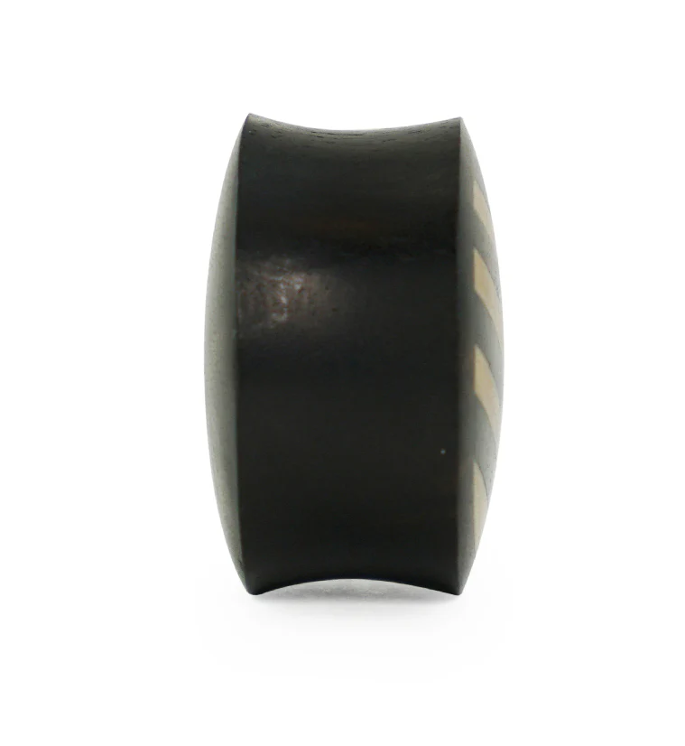 Areng Wooden Plugs With Striped Inlay - Image 7