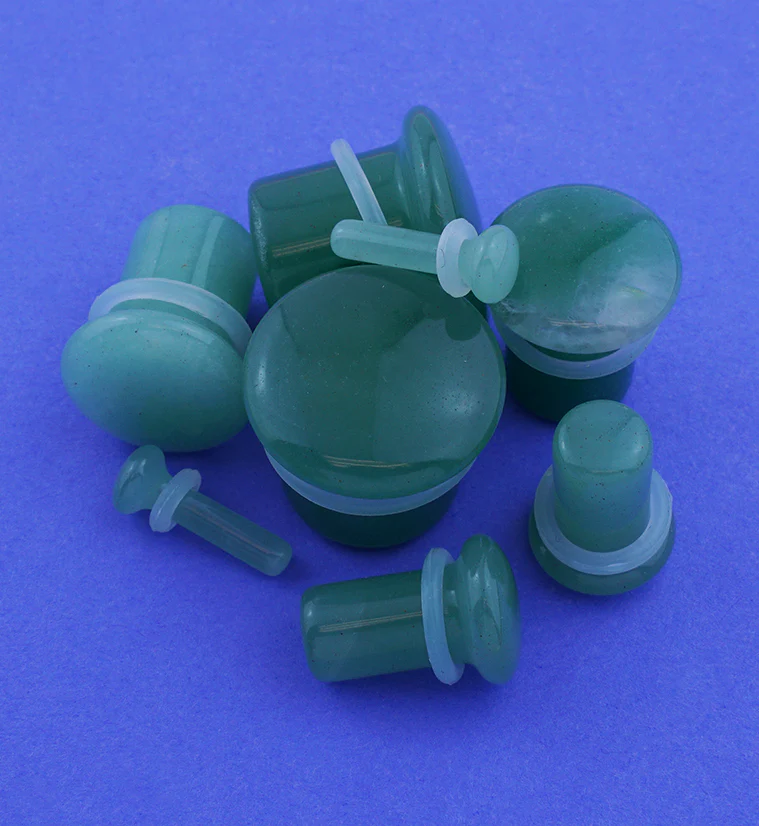 Aventurine Stone Plugs - Single Flare - Image 2