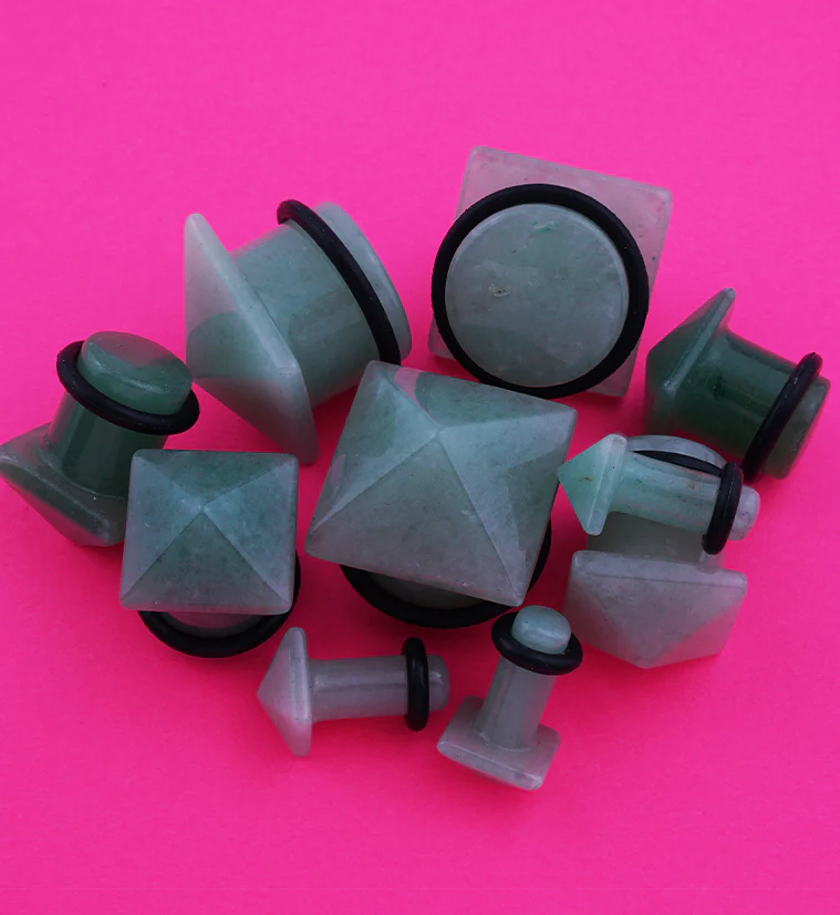 Aventurine Stone Squared Plugs - Image 2