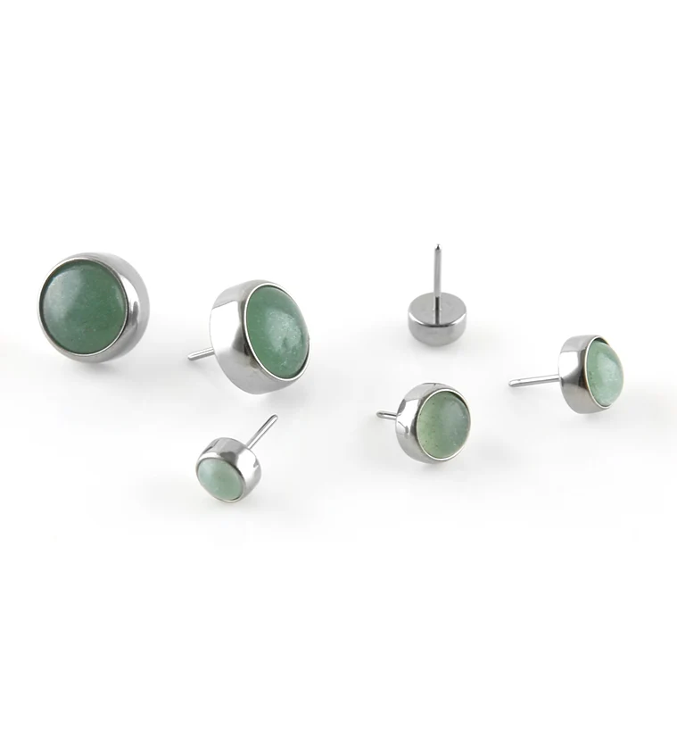 Aventurine Stone Titanium Threadless Top - Image 3