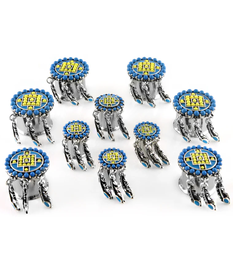 Aztec Blue Gem Stainless Steel Plugs - Image 2