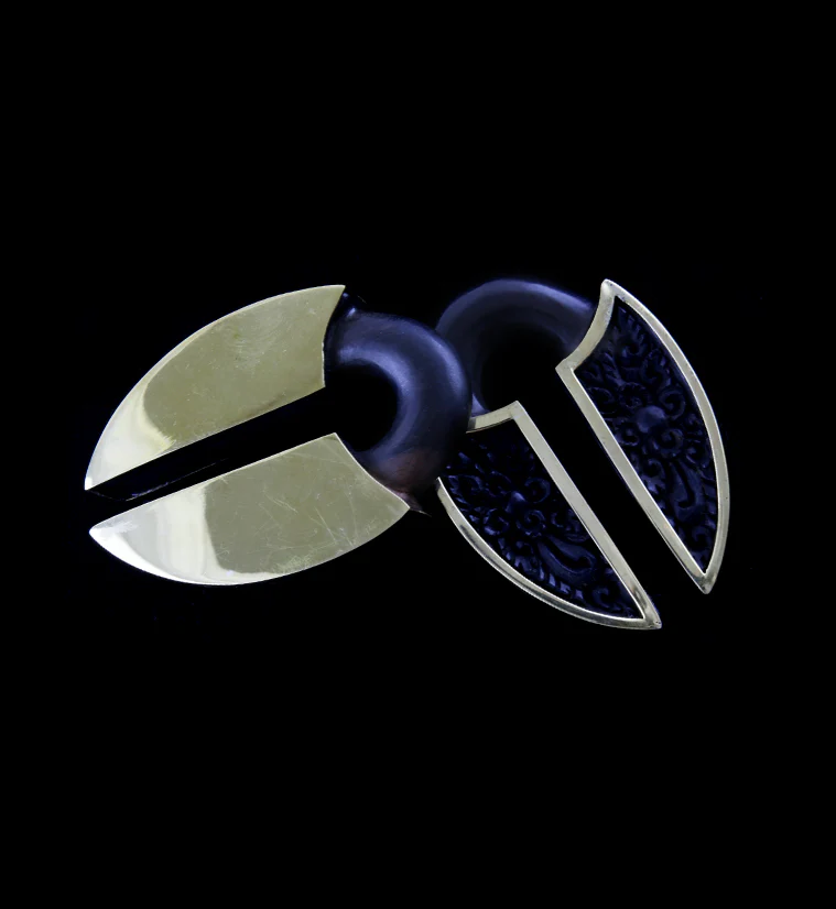 Ballast Brass & Wood Ear Weights - Image 2