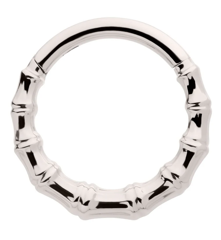 Bamboo Titanium Hinged Segment Ring