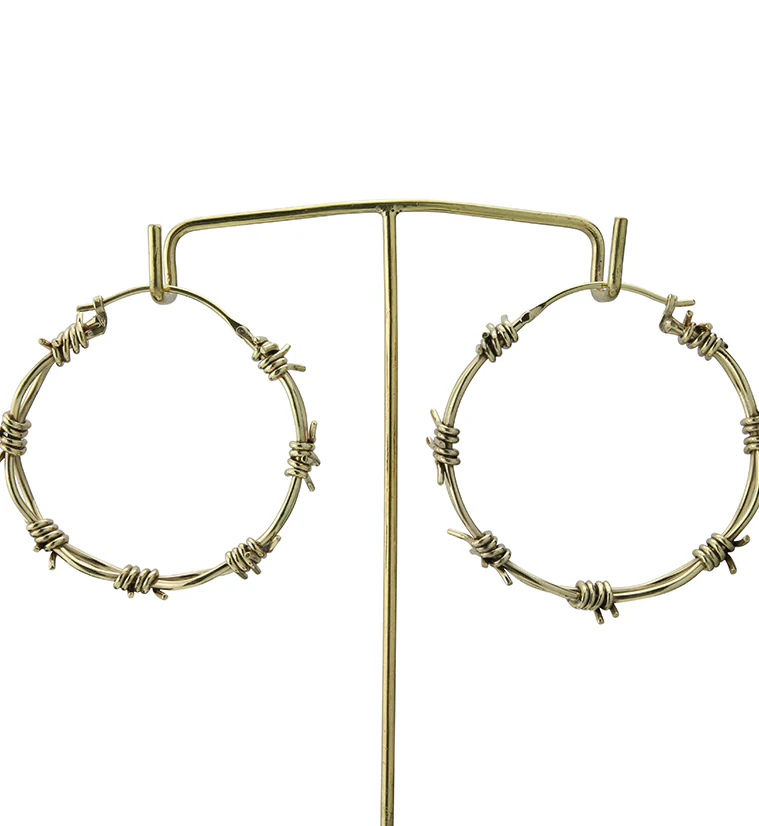Barbed Wire Brass Ear Weights - Image 3