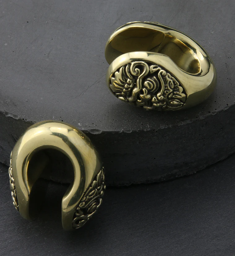 Barong Keyhole Brass Ear Weights - Image 2