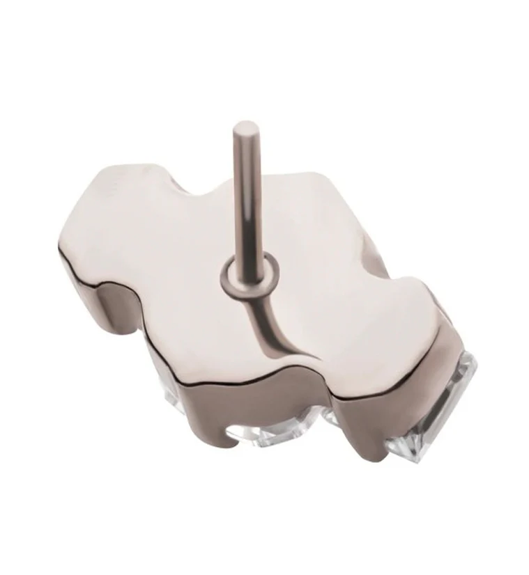 Baronial CZ Threadless Titanium Top - Image 3