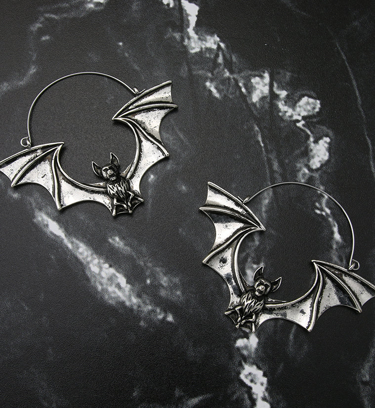 Bat Wings Plug Hoops - Image 2