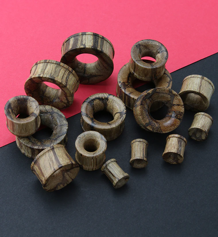 Batik Wood Concave Tunnel Plugs - Image 3
