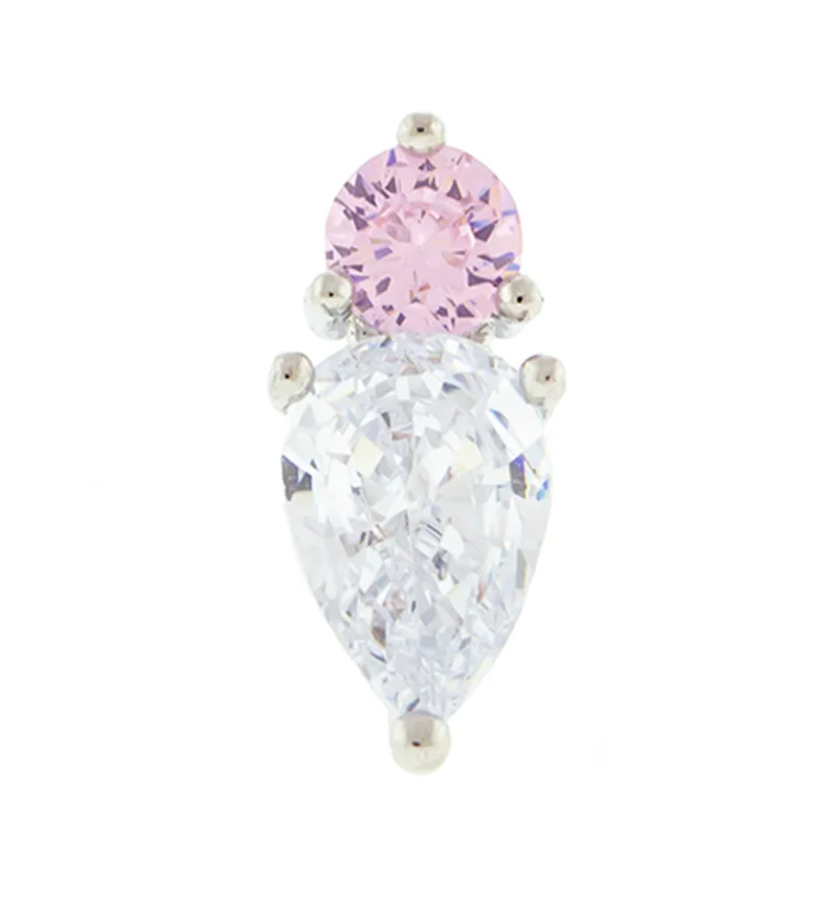 Bauble Pink CZ Cartilage Barbell