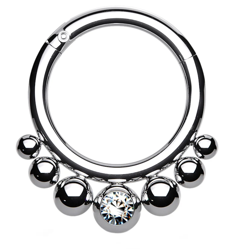 Beaded Snippet Hinged Segment Ring