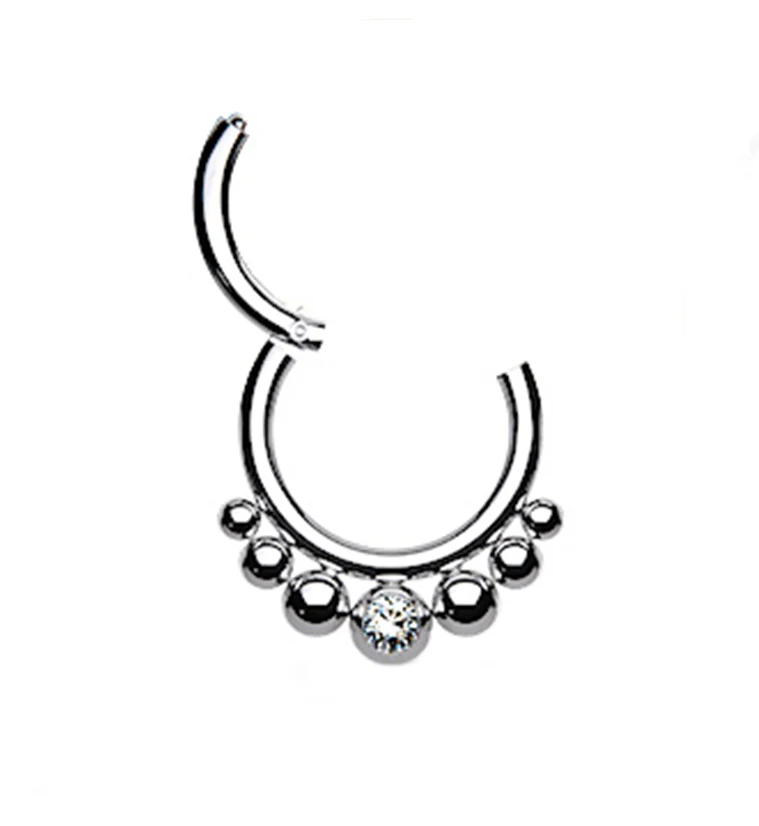 Beaded Snippet Hinged Segment Ring - Image 2