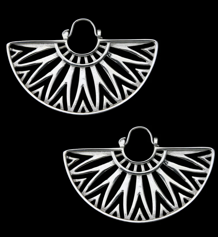 Beam White Brass Titanium Hangers / Earrings
