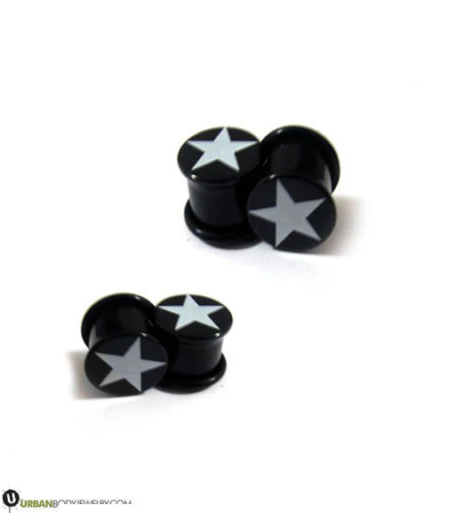 Black and White Star Plugs - Image 2