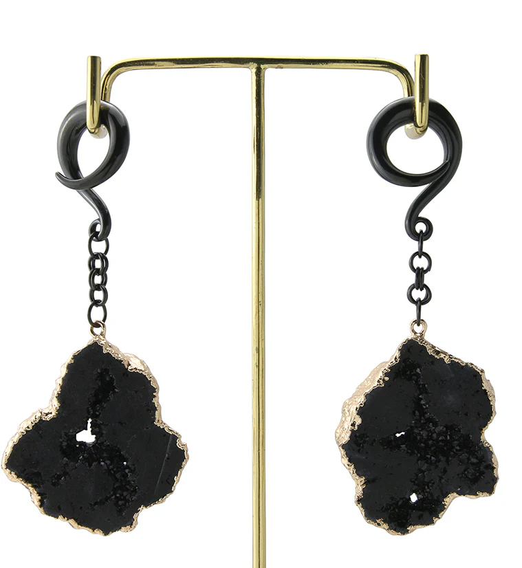 Black Druzy Agate Slice Hangers - Image 3