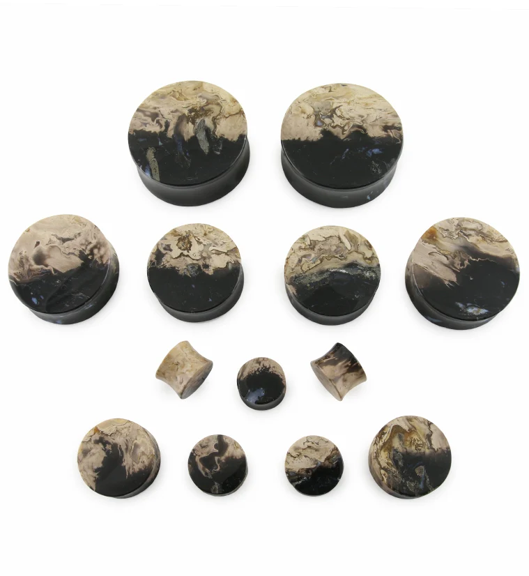 Black Flame Petrified Palm Root Plugs - Image 4