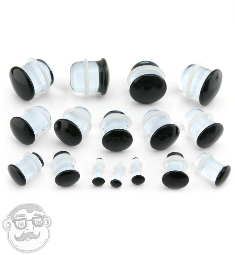 Black Glass Plugs - Single Flare - Image 5