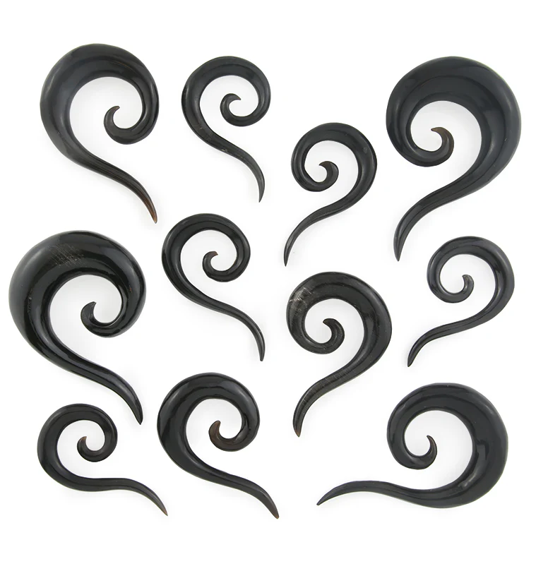 Black Horn Tail Semi-Spirals - Image 3