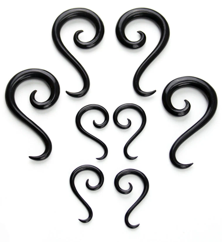 Black Horn Tail Spirals - Image 3