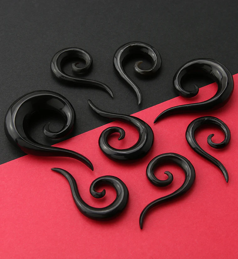 Black Horn Tail Spirals - Image 4