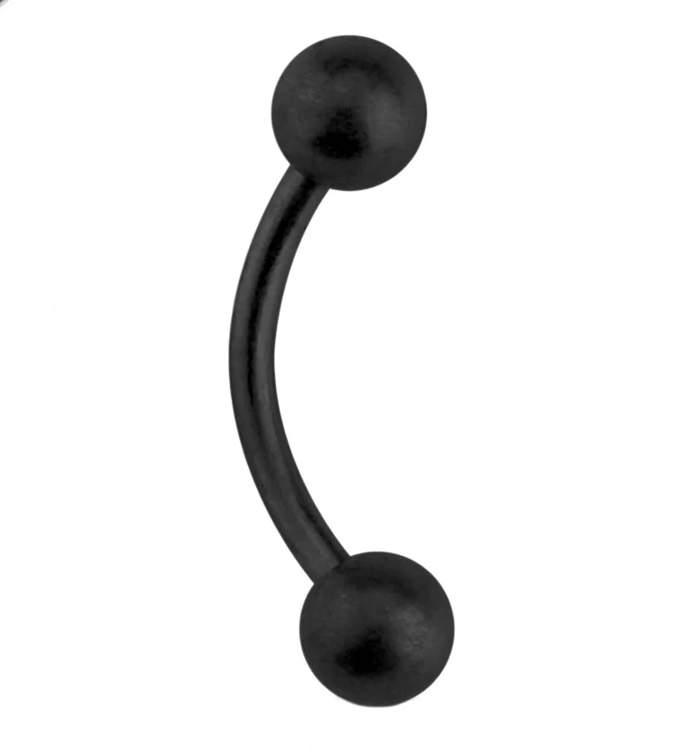 Black Matte Curved Barbell