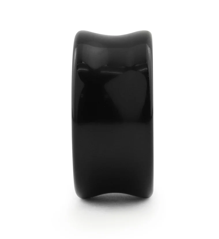 Black Obsidian Stone Double Flare Tunnels - Image 7