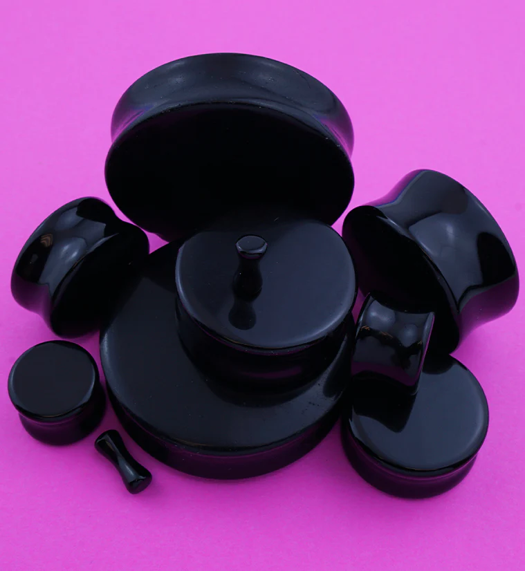 Black Obsidian Stone Plugs - Image 3