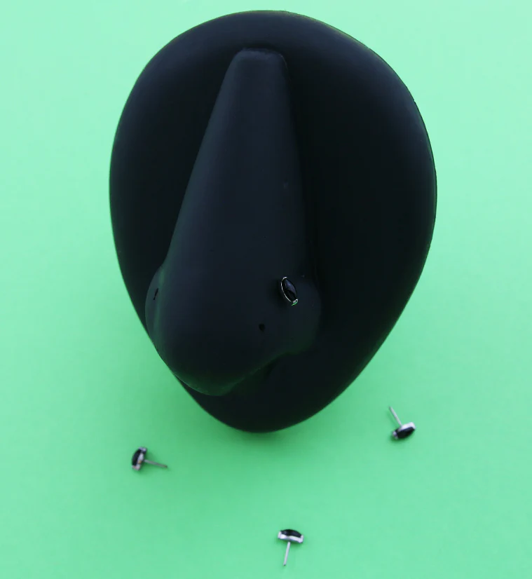 Black Onyx Marquise Stone Titanium Threadless Top - Image 3