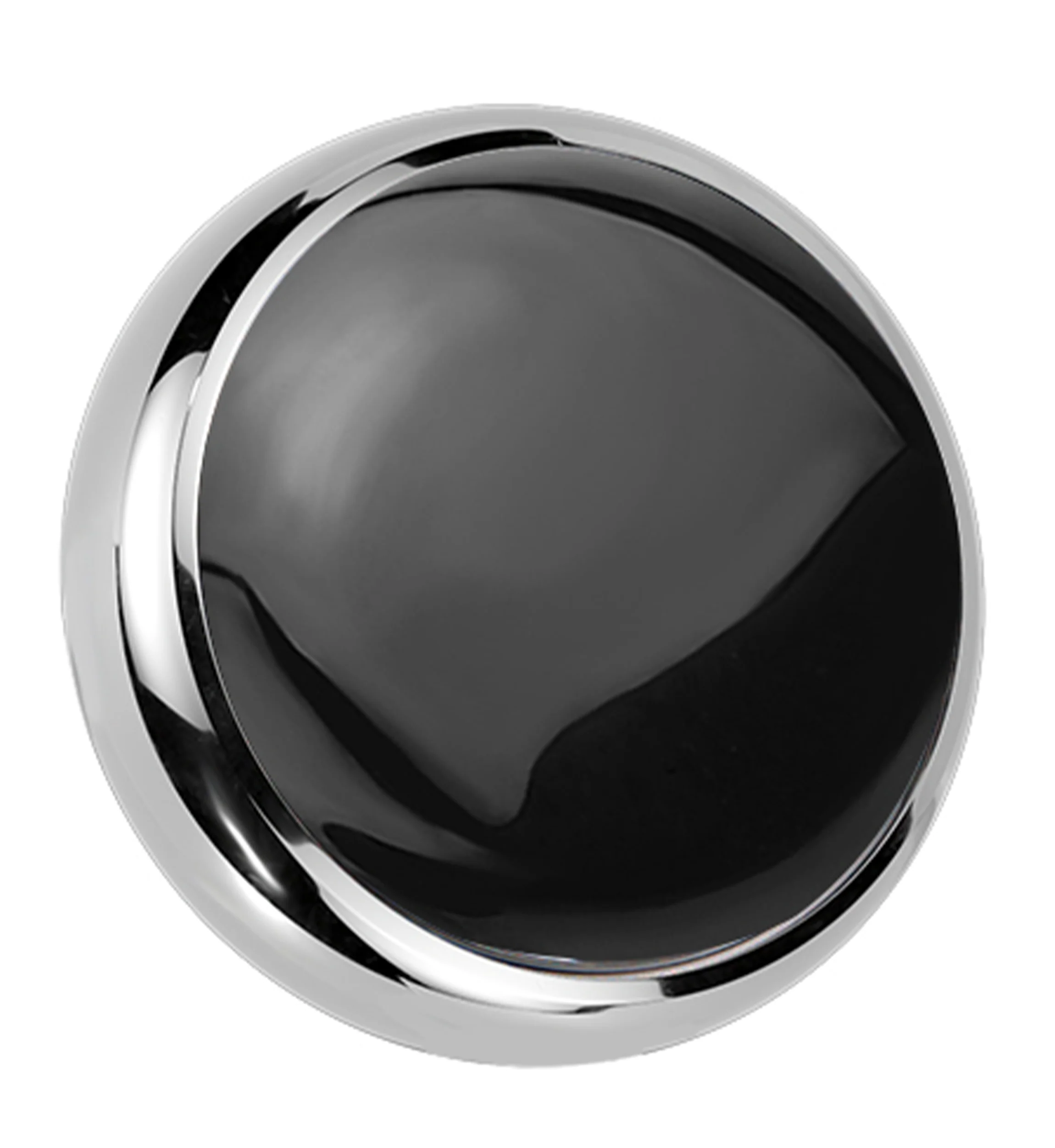 Black Onyx Stone Titanium Bezel End